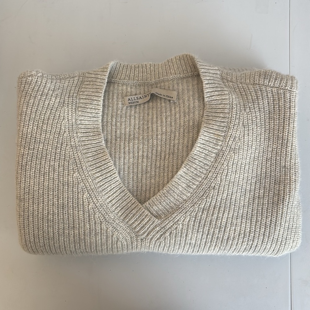 AllSaints Able Zip Sweater Jumper - Picture 8 of 9